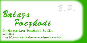 balazs poczkodi business card